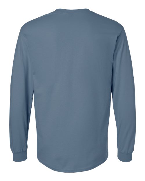 Unisex Ultra Cotton® Long Sleeve T-Shirt - Indigo Blue Back