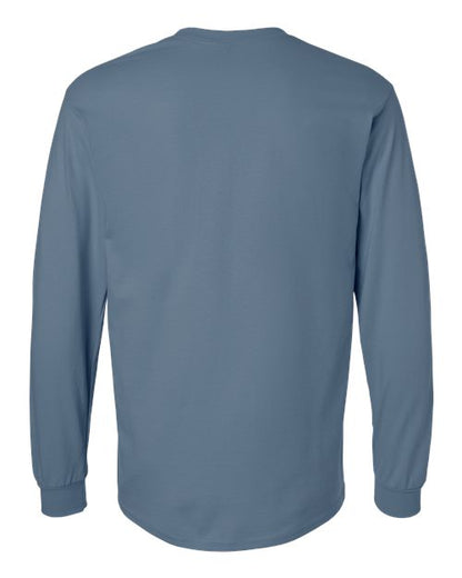 Unisex Ultra Cotton® Long Sleeve T-Shirt - Indigo Blue Back
