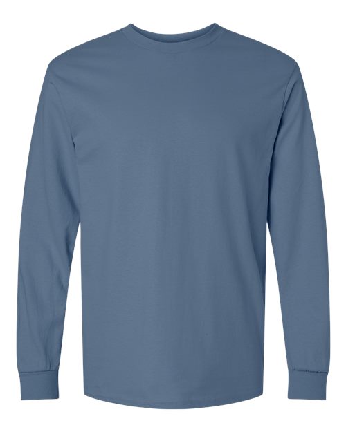Unisex Ultra Cotton® Long Sleeve T-Shirt - Indigo Blue Front