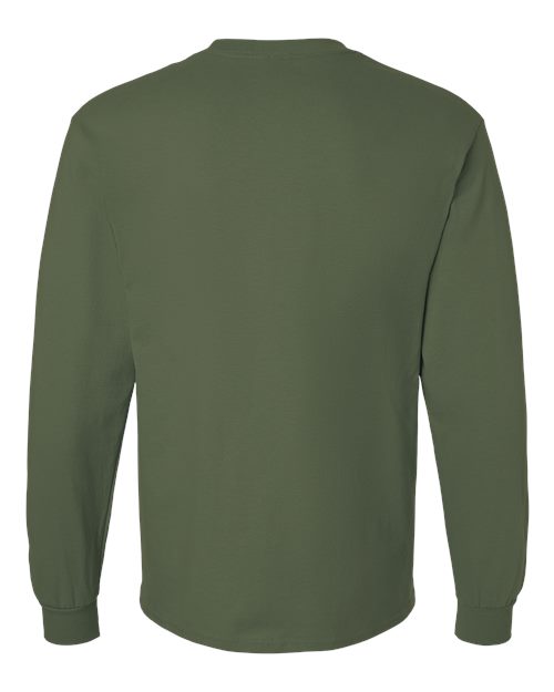 Unisex Ultra Cotton® Long Sleeve T-Shirt - Military Green Back