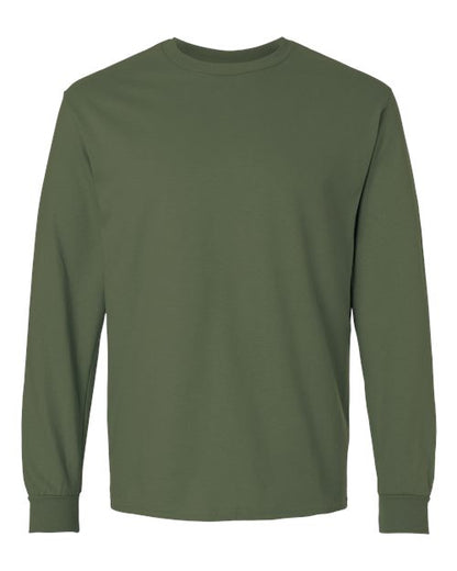 Unisex Ultra Cotton® Long Sleeve T-Shirt - Military Green Front