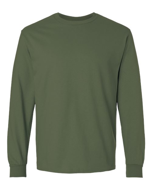 Unisex Ultra Cotton® Long Sleeve T-Shirt - Military Green Front