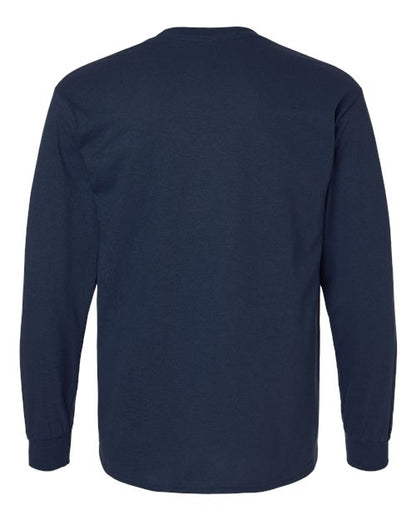 Unisex Ultra Cotton® Long Sleeve T-Shirt - Navy Back