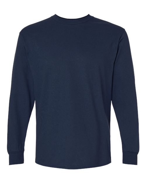 Unisex Ultra Cotton® Long Sleeve T-Shirt - Navy Front