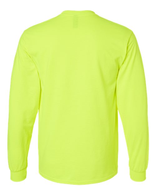 Unisex Ultra Cotton® Long Sleeve T-Shirt - Safety Green Back