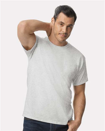 Gildan Unisex Ultra Cotton® Pocket T-Shirt - Model Front