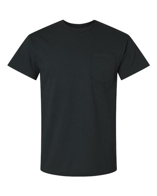 Unisex Ultra Cotton® Pocket T-Shirt - Black Front