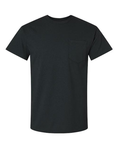 Unisex Ultra Cotton® Pocket T-Shirt - Black Front