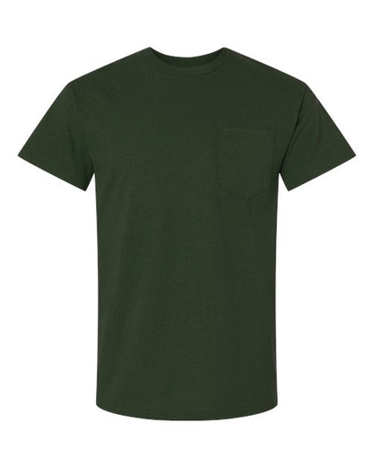 Unisex Ultra Cotton® Pocket T-Shirt - Forest Green Front