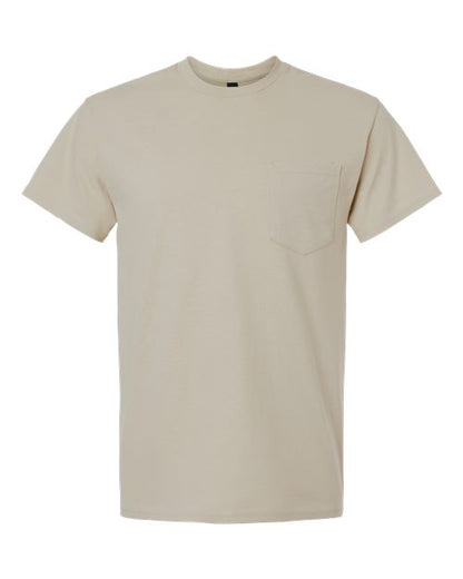 Unisex Ultra Cotton® Pocket T-Shirt - Sand Front