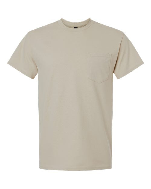 Unisex Ultra Cotton® Pocket T-Shirt - Sand Front