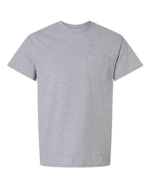 Unisex Ultra Cotton® Pocket T-Shirt - Sport Grey Front