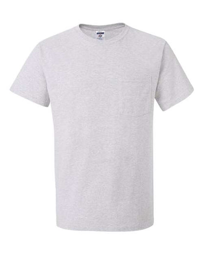 JERZEES Unisex Dri-Power® 50/50 Pocket T-Shirt - Ash Front