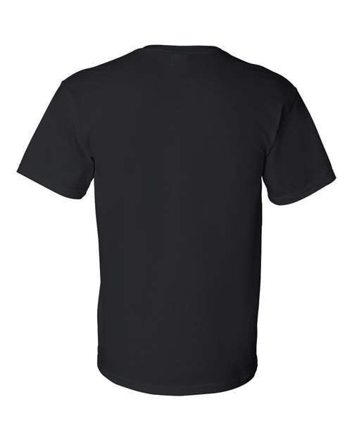 Unisex DryBlend® Pocket T-Shirt - Black Back