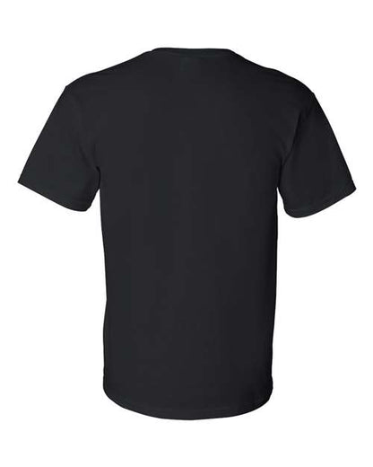 Unisex DryBlend® Pocket T-Shirt - Black Back