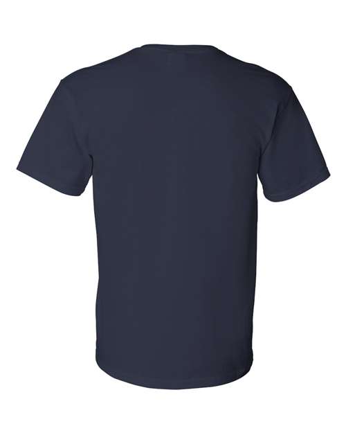 Unisex DryBlend® Pocket T-Shirt - Navy Back