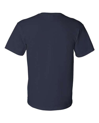 Unisex DryBlend® Pocket T-Shirt - Navy Back