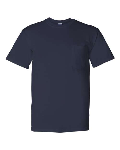 Unisex DryBlend® Pocket T-Shirt - Navy Front