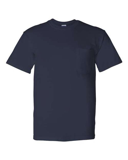 Unisex DryBlend® Pocket T-Shirt - Navy Front