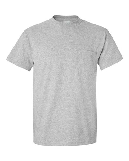 Unisex DryBlend® Pocket T-Shirt - Sport Grey Front