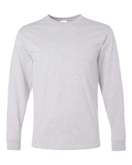 JERZEES Unisex Dri-Power® Long Sleeve 50/50 T-Shirt - Ash Front