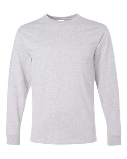 JERZEES Unisex Dri-Power® Long Sleeve 50/50 T-Shirt - Ash Front