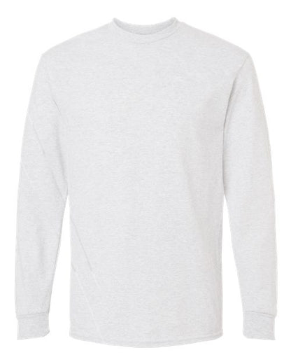 Unisex DryBlend® 50/50 Long Sleeve T-Shirt - Ash Front