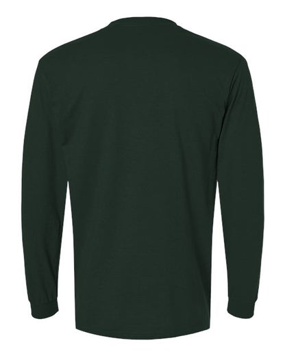Unisex DryBlend® 50/50 Long Sleeve T-Shirt - Forest Green Back