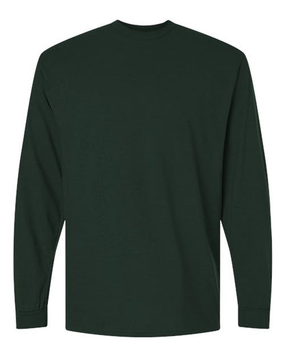 Unisex DryBlend® 50/50 Long Sleeve T-Shirt - Forest Green Front