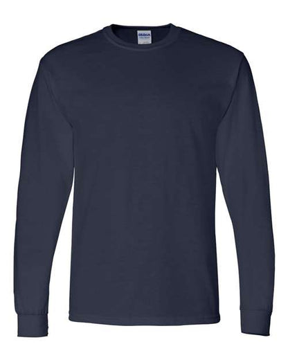 Unisex DryBlend® 50/50 Long Sleeve T-Shirt - Navy Front