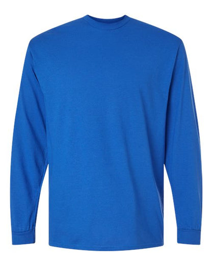 Unisex DryBlend® 50/50 Long Sleeve T-Shirt - Royal Front