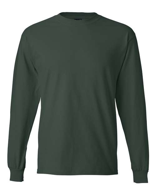 Hanes Unisex Beefy-T® Long Sleeve T-Shirt - Deep Forest Front