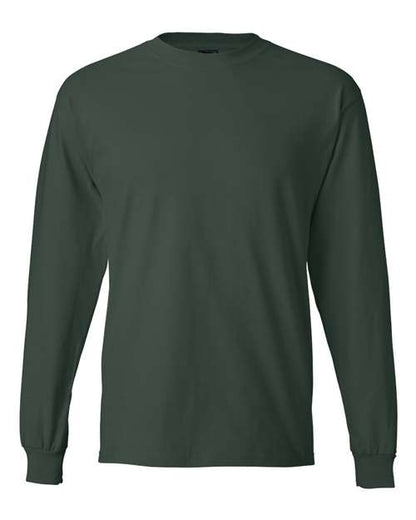 Hanes Unisex Beefy-T® Long Sleeve T-Shirt - Deep Forest Front