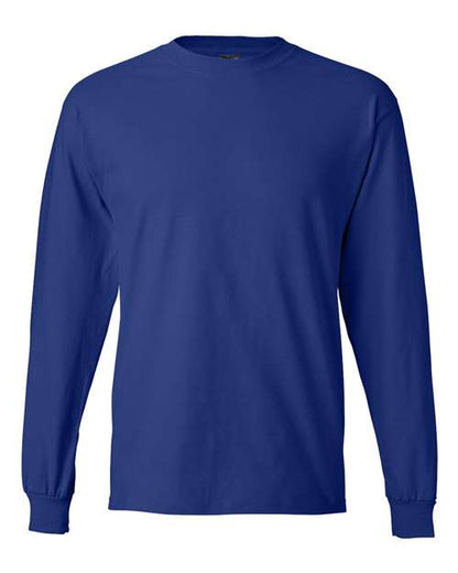 Hanes Unisex Beefy-T® Long Sleeve T-Shirt - Deep Royal Front