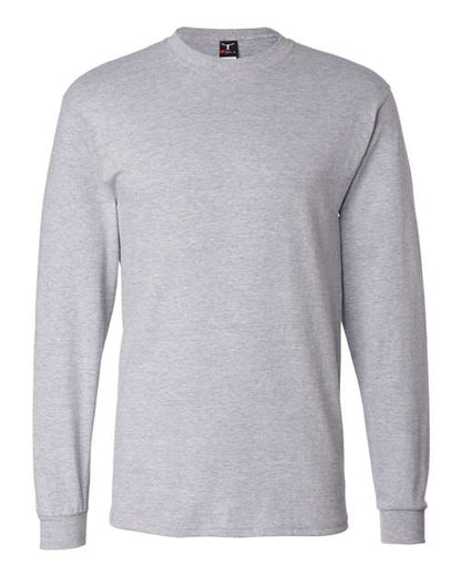 Hanes Unisex Beefy-T® Long Sleeve T-Shirt - Light Steel Front