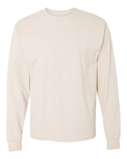 Hanes Unisex Beefy-T® Long Sleeve T-Shirt - Natural Front