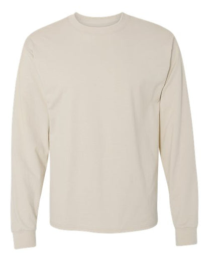 Hanes Unisex Beefy-T® Long Sleeve T-Shirt - Sand Front