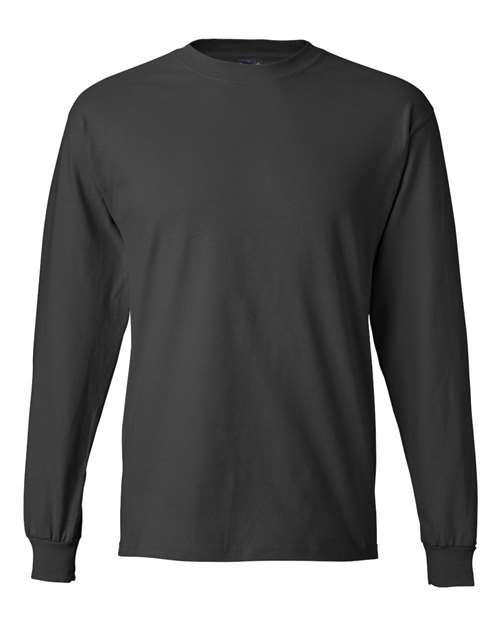 Hanes Unisex Beefy-T® Long Sleeve T-Shirt - Smoke Grey Front
