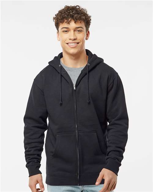 Independent Trading Co. Unisex Heavyweight Full-Zip Hooded Sweatshirt - Model Front