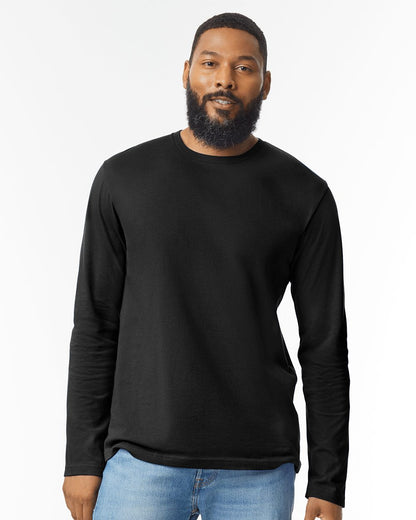 Unisex Softstyle® Long Sleeve T-Shirt - Fan Dark Purple Front