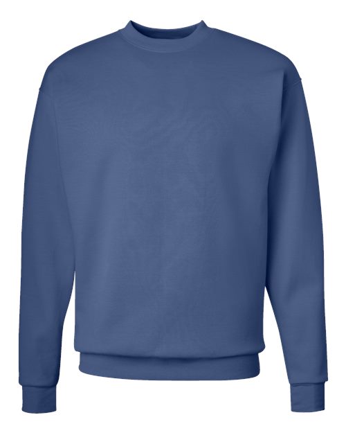 Hanes Unisex EcoSmart® Crewneck Sweatshirt - Denim Blue Front