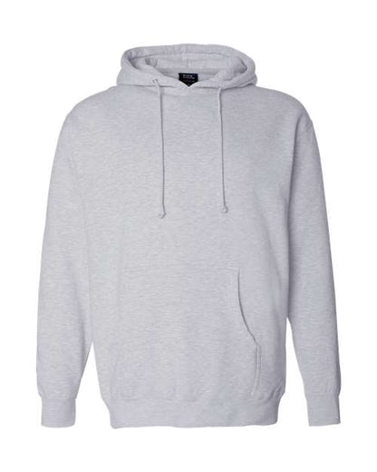 Independent Trading Co. Unisex Heavyweight Hooded Sweatshirt - Grey Heather Front