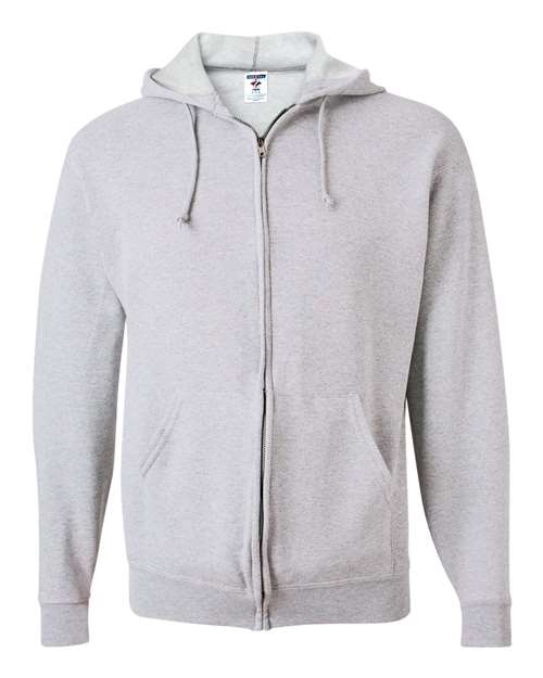 JERZEES Unisex NuBlend® Full-Zip Hooded Sweatshirt - Ash Front