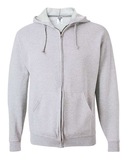 JERZEES Unisex NuBlend® Full-Zip Hooded Sweatshirt - Ash Front