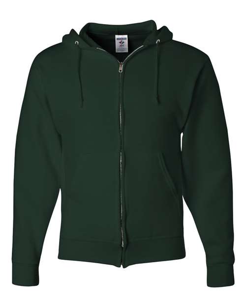 JERZEES Unisex NuBlend® Full-Zip Hooded Sweatshirt - Forest Green Front