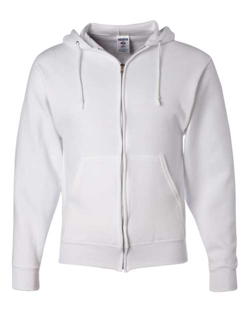 JERZEES Unisex NuBlend® Full-Zip Hooded Sweatshirt - White Front