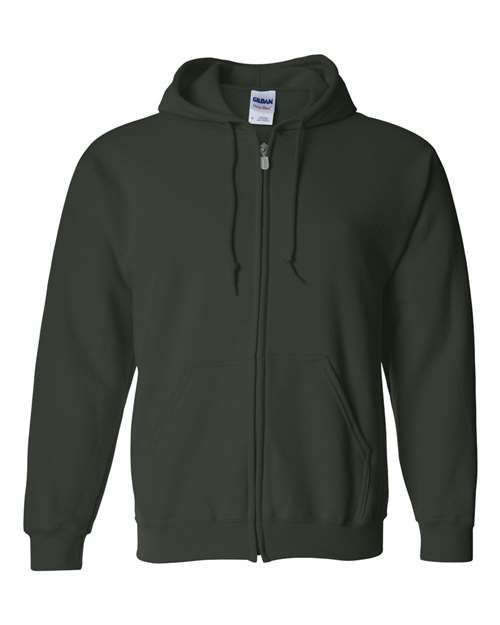 Unisex Heavy Blend™ Full-Zip Hooded Sweatshirt - Forest Front