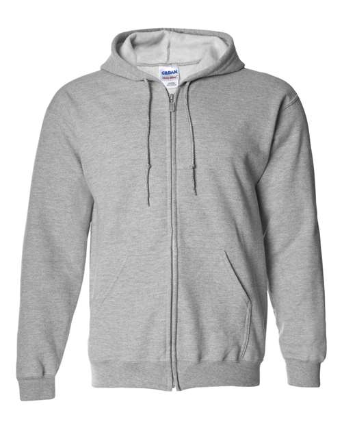 Unisex Heavy Blend™ Full-Zip Hooded Sweatshirt - Sport Grey Front