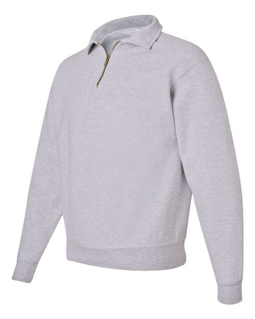 JERZEES Unisex Super Sweats NuBlend® Quarter-Zip Cadet Collar Sweatshirt - Side