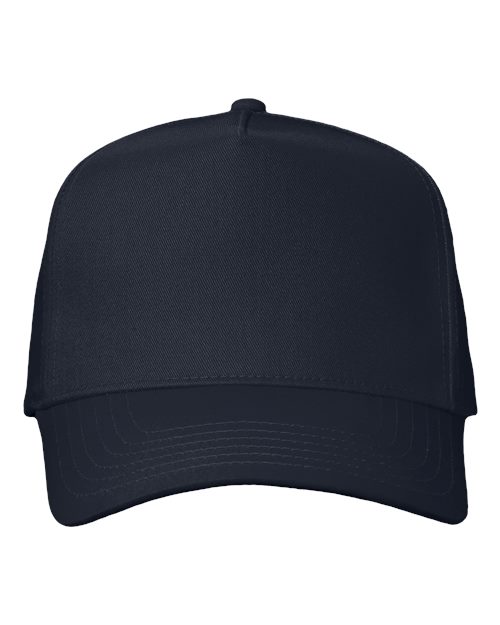 Valucap Five-Panel Twill Cap - Navy Front
